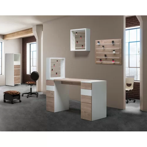 VICTORY NAILS TABLE with Drawer and Display Stand