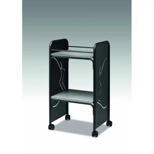 Steel trolley with 2 shelves