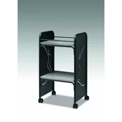 Steel trolley with 2 shelves