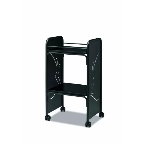 Steel trolley with 2 shelves