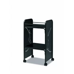 Steel trolley with 2 shelves