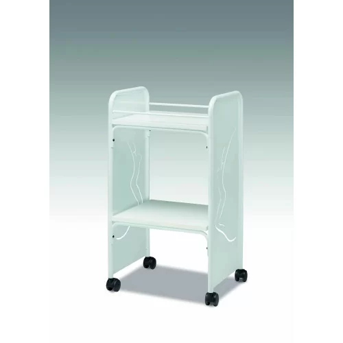 Steel trolley with 2 shelves