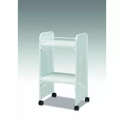 Steel trolley with 2 shelves