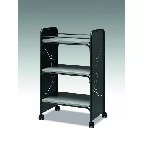 Steel trolley with 3 shelves