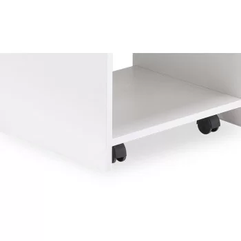 White wooden trolley with swivel wheels 2