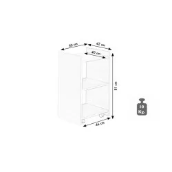 White wooden trolley with swivel wheels
